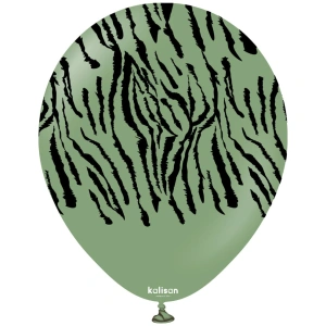 Baloane latex 30cm Safari Tiger N - Eucalyptus Print - Black - Img 2