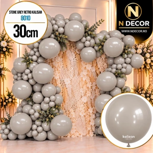 Baloane latex 30cm Stone Grey Retro Kalisan 8010 - Img 2