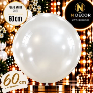 Balon Jumbo Latex 60cm Pearl White 7001