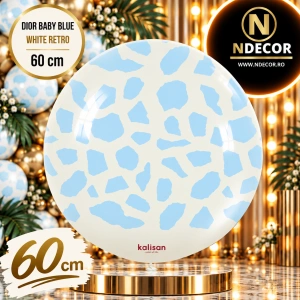 Balon latex jumbo 60cm Dior Baby Blue White Retro 22459727