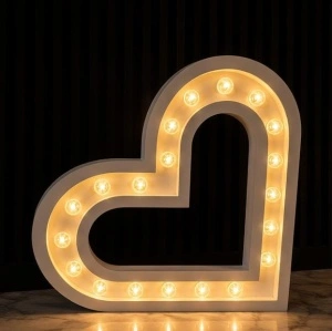 Inimă cu BecurI LED – Decor Evenimente (100 cm) - Img 2