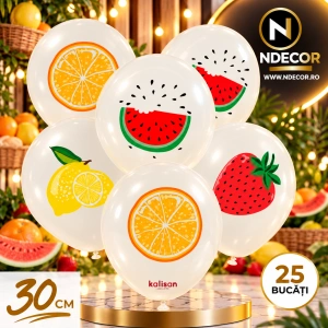 SET 25 Baloane latex 30cm print Fructe