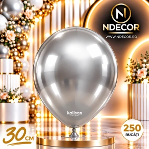 SET 250 Baloane latex 30cm Mirror Silver XL 5002