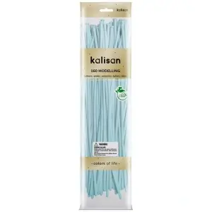 SET 50 Baloane latex modelaj Macaron Pale Baby Blue Nozzle Up 152 x 2.5 cm 160M 3007
