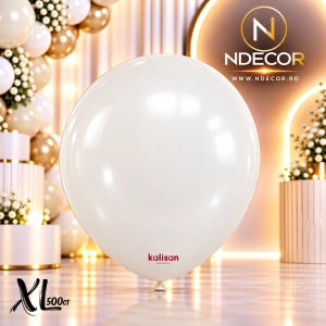 SET 500 Baloane Latex 30cm White Retro XL 8018