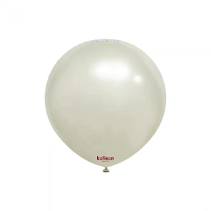 Baloane Latex 13cm Aura Ivory White 7083 (50 BUC) - Img 2