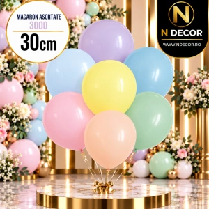 Baloane Latex 30cm Macaron Asortate Kalisan 3000