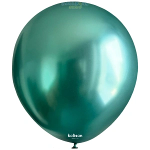 Baloane latex 30cm Mirror Verde Kalisan 5006 - Img 3