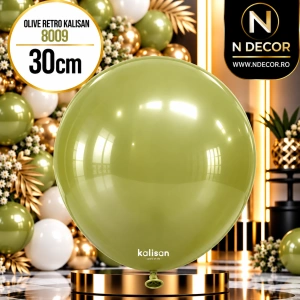 Baloane latex 30cm Olive Retro Kalisan 8009