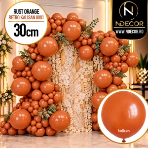 Baloane latex 30cm Rust Orange Retro Kalisan 8001 - Img 2