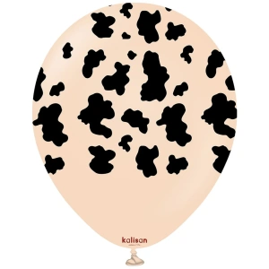 Baloane latex 30cm Safari Cow - Blush Print Colour - Black - Img 2