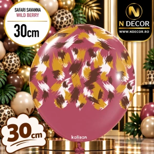 Baloane latex 30cm Safari Savanna - Wild Berry