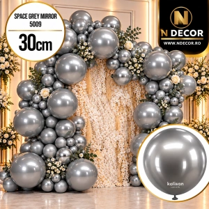 Baloane latex 30cm Space Grey Mirror 5009 - Img 2
