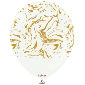 Baloane latex 30cm Space Nebula - White Print Colour - Gold - Img 2