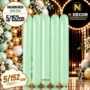 Baloane latex Modelaj 5/152cm Macaron Green Q260.3004 Kalisan