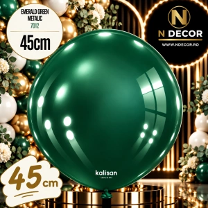 Balon Jumbo Latex 45cm Emerald Green Metalic 7012