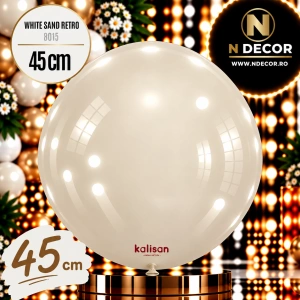 Balon Jumbo Latex 45cm White Sand Retro 8015