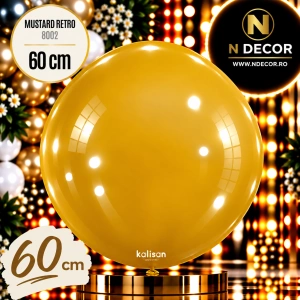 Balon Jumbo Latex 60cm Mustard Retro 8002