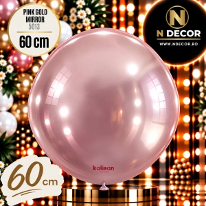 Balon Jumbo Latex 60cm Pink Gold Mirror 5013 Kalisan