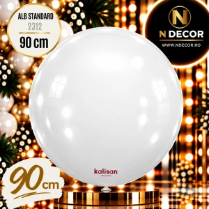 Balon Jumbo Latex 90cm Alb Standard 2312