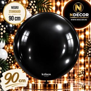 Balon Jumbo Latex 90cm Negru Standard 2332