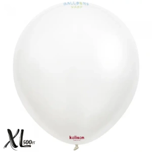 SET 500 Baloane Latex 28cm Opac Snow White Satin XL 7050 - Img 2