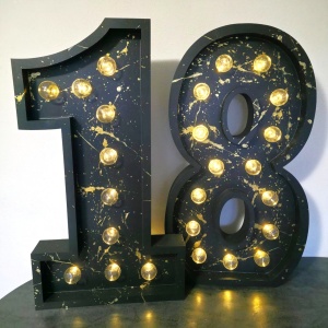 Set Volumetric Majorat „18” cu BecurI LED – Spumă Densă – GOLD SPLASH