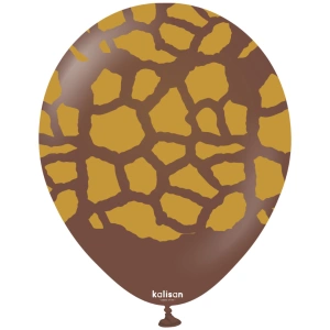 Baloane latex 30cm Safari Giraffe - Chocolate BrownPrint Colour - Gold - Img 2