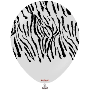 Baloane latex 30cm Safari Tiger N - Smoke Print - Black - Img 2