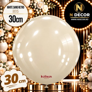 Baloane latex 30cm White Sand Retro Kalisan 8015