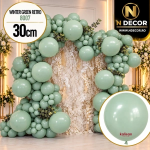 Baloane latex 30cm Winter Green Retro Kalisan 8007 - Img 2