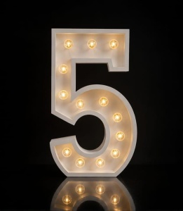 Cifră Luminoasă LED 5