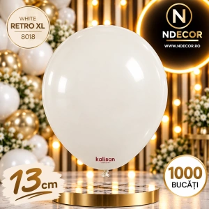 SET 1000 Baloane Latex 13cm White Retro XL 8018