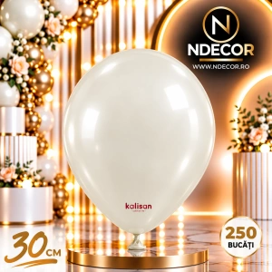 SET 250 Baloane Latex 30cm Aura Ivory White 7083
