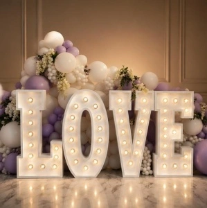 Set Litere LOVE cu LED – 120CM | Litere Volumetrice pentru Nunți & Evenimente Romantice - Img 3