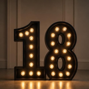 Set Volumetric majorat „18” LED – FULL BLACK – Spumă Densă – NEGRU