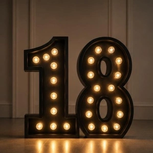 Set Volumetric majorat „18” LED – FULL BLACK – Spumă Densă – NEGRU