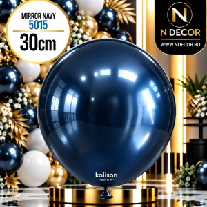 Baloane latex 30cm Mirror Navy Kalisan 5015