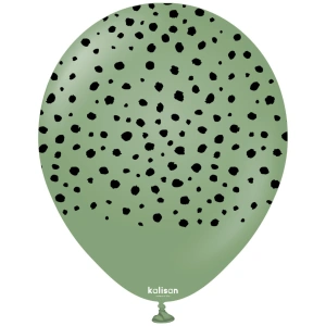 Baloane latex 30cm Safari Cheetah - Eucalyptus Print - Black - Img 2