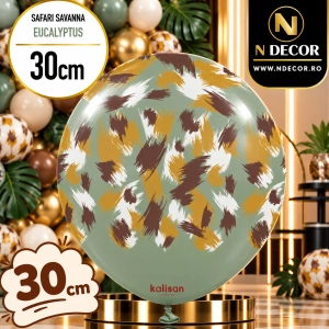 Baloane latex 30cm Safari Savanna - Eucalyptus