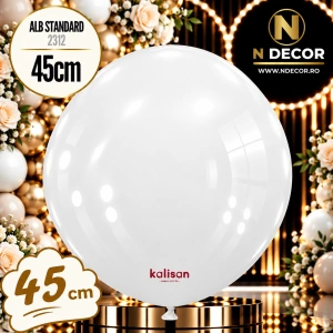 Balon Jumbo Latex 45cm Alb Standard 2312
