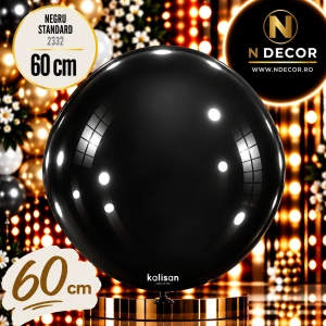 Balon Jumbo Latex 60cm Negru Standard 2332