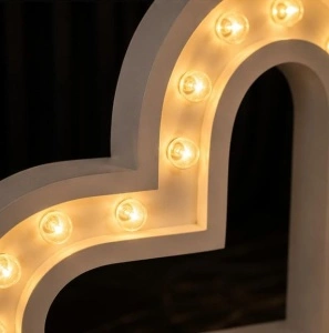 Inimă cu BecurI LED – Decor Evenimente (100 cm) - Img 3