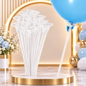 Set 100 Bete si Rozete plastic pentru baloane