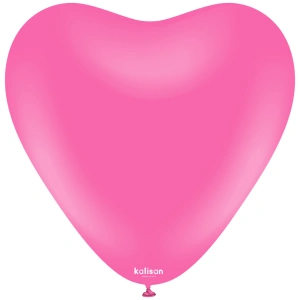 SET 25 Baloane Latex Inima 30cm Standard Fucsia 2321 - Img 2