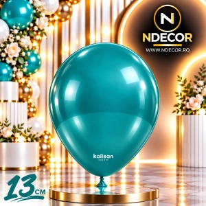 SET 50 Baloane Latex 13cm Turquoise Metalic 7021