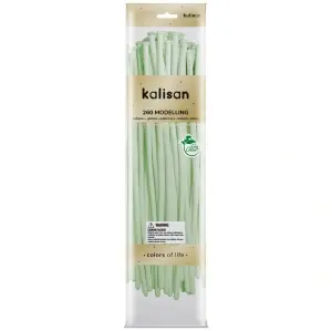 SET 50 Baloane Latex Modelaj Macaron Pale Green Nozzle Up 260M 3009