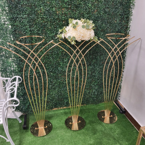 Stâlp Decorativ Auriu Oglindă – 115 cm (Metal, Demontabil)