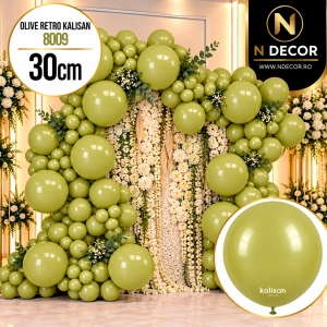 Baloane latex 30cm Olive Retro Kalisan 8009 - Img 2