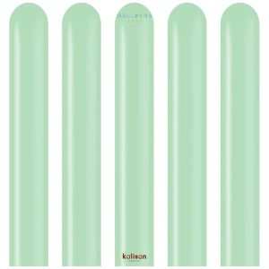 Baloane latex Modelaj 5/152cm Macaron Green Q260.3004 Kalisan - Img 2